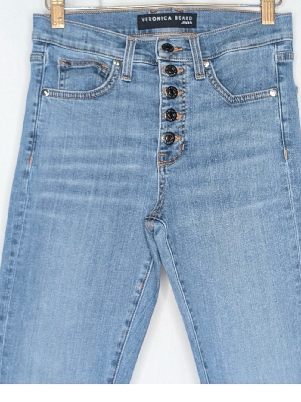 Veronica Beard Carolyn High Rise Baby Boot Jeans in Putnam Wash - Picture 2 of 4